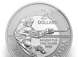 Canadian 2013 $20 Hockey Silver Coin for $20 Released Canadian 2013 $20 Hockey Silver Coin
