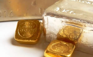 Gold and silver bullion bars