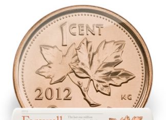 Special Rolls of Final Canadian Pennies for Circulation 2012 Canadian Penny and Circulation Roll