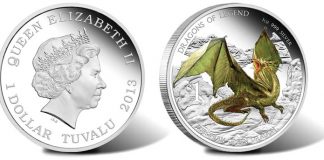 2013 European Green Dragon Coin Ends Dragons of Legend Series 2013 European Green Dragon Coin