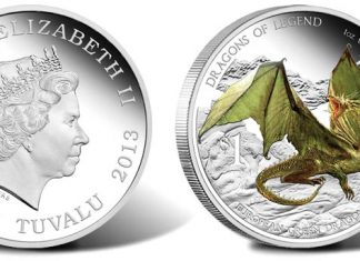 2013 European Green Dragon Coin Ends Dragons of Legend Series 2013 European Green Dragon Coin