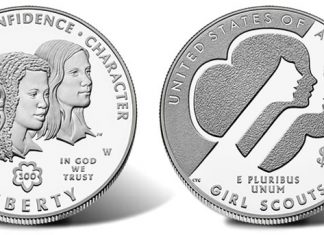 2013 Girl Scouts of the USA Centennial Silver Dollars, Images and Prices 2013-W Proof Girl Scouts of the USA Centennial Silver Dollar