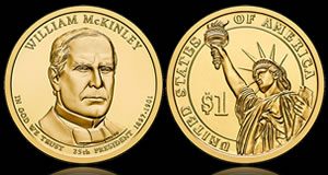 Debut Sales Brisk for 2013 William McKinley Presidential Dollars 2013 William McKinley Presidential Dollar