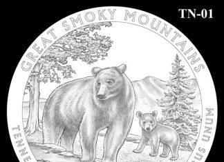 2014 America the Beautiful Quarter and 5 Oz Coin Design Candidates Great Smoky Mountains National Park - Quarter and Coin Design Candidate TN-01