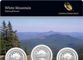Debut Sales for 2013 White Mountain Quarters Three-Coin Set White Mountain National Forest Quarters Three-Coin Set