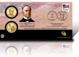 2013 William McKinley Presidential $1 Coin Cover Available 2013 William McKinley Presidential $1 Coin Cover