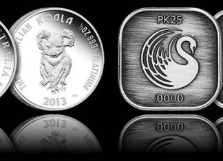 25th Anniversary Platinum Koala Coin and Silver Medallion Set 25th Anniversary Platinum Koala Coin and Silver Medallion Set
