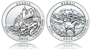 Acadia and Denali 5 oz. Silver Uncirculated Coins