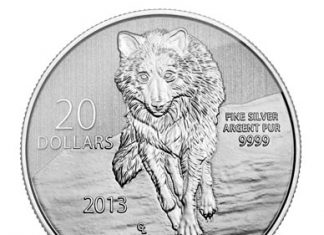 Canadian 2013 $20 Wolf Silver Coin for $20 Canadian 2013 $20 Wolf Silver Coin