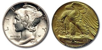 American Palladium Eagle Study Ready for Congress Weinman's Winged Liberty and 1907 American Institute of Architects medal designs