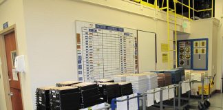 San Francisco Mint Coin Production Photos Blank staging area in Coining Press Room
