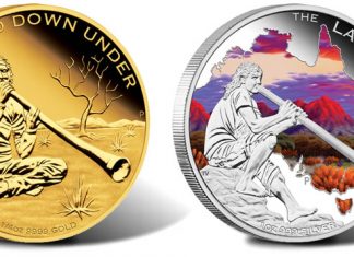 2013 Didgeridoo Coins Second in Land Down Under Series 2013 Didgeridoo Gold and Silver Coins