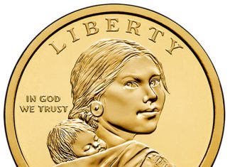 2013 Native American $1 Dollar Coins in Rolls, Boxes and Bags 2013 Native American $1 Coin - Obverse