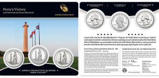 Perry’s Victory Quarters Three-Coin Set Available 2013 Perry's Victory and International Peace Memorial Quarters Three-Coin Set