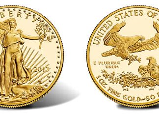 2013 Proof Gold Eagle Coin Debut Sales, Price Cuts 2013-W $50 Proof American Gold Eagle Coin