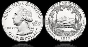 US Mint Coin Production in March Lists White Mountain Quarter Mintages 2013 White Mountain Quarter
