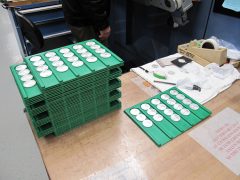 Trays of 2013 American Eagle silver bullion coins