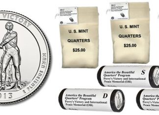 2013 Perry’s Victory Quarter Released, Sold in Bags and Rolls Bags and Rolls of Perry's Victory Quarters