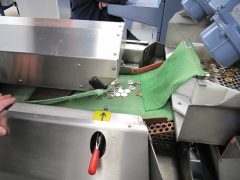 Burnishing Mill, Blanks Transferred to Drying Belt