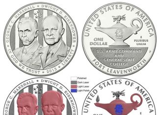 New Polishing and Laser Frosting Technique Enhance Coins, US Mint Says New Proof Polishing and Laser Frosting Technique Used on 2013 Proof 5-Star Generals Silver Dollar