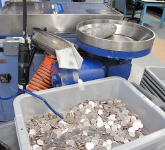 Planchets Spit Out of Upsetting Mill