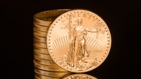 Gold, Silver Plunge in Weekly Loss; US Bullion Coins Surge Stacked American Eagle Gold Bullion Coins