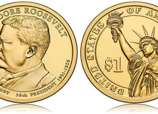 US Mint Sales: Theodore Roosevelt Presidential $1s Debut Theodore Roosevelt Presidential $1 Coin