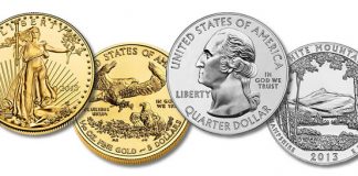 $5 Gold Eagle Sales Resume, Allocation Ends for 5 Oz Bullion Coins 2013 $5 American Gold Eagle and 2013 White Mountain 5 Oz Silver Bullion Coin