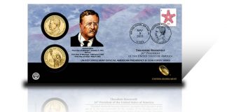 2013 Theodore Roosevelt Presidential $1 Coin Cover Available 2013 Theodore Roosevelt Presidential $1 Coin Cover