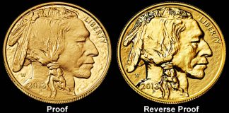 Proof and Reverse Proof 2013-W American Buffalo Gold Coin Images Proof and Reverse Proof 2013-W American Buffalo Gold Coin Images - Obverses