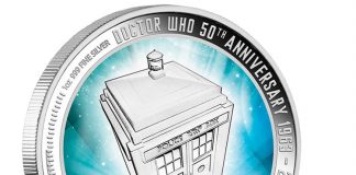 2013 Doctor Who 50th Anniversary Coins Depict TARDIS 2013 Doctor Who 50th Anniversary Coin
