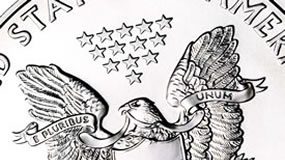 Gold Retreats 0.3%, Silver Eagle Bullion Coins Top 24M Partial Image of American Eagle Silver Bullion Coin