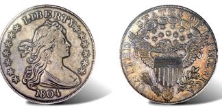1804 Silver Dollar Anchors Heritage Platinum Night Auction in August 1804 Silver Dollar