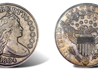 1804 Silver Dollar Anchors Heritage Platinum Night Auction in August 1804 Silver Dollar