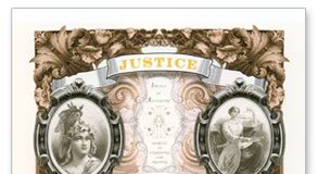 2013 Justice Intaglio Print from Ideals in Allegory Series 2013 Justice Intaglio Print