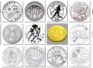 Baseball Coin Designs Down to 16 Finalists 2014 Baseball Coin Designs - Obverse Finalists