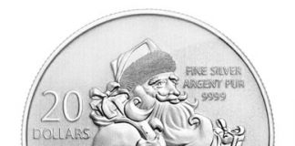 Canadian 2013 $20 Iceberg Silver Coin for $20 Canadian 2013 $20 Santa Silver Coin