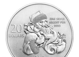 Canadian 2013 $20 Iceberg Silver Coin for $20 Canadian 2013 $20 Santa Silver Coin