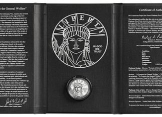2013-W Proof Platinum Eagle Sales Debut at 2,139 Case for 2013 Proof Platinum Eagle Coin