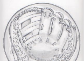 2014 Baseball Coin Reverse Selected, Glove Design for Obverse Obverse Glove Design Recommended for 2014 Baseball Commemorative Coins