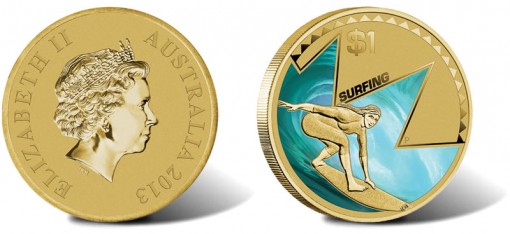 2013 $1 Young Collectors Surfing Coin