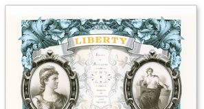 2013 Liberty Intaglio Print from Ideals in Allegory Series 2013 Liberty Intaglio Print
