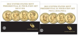 2013 Presidential $1 Four-Coin Sets