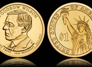 US Coin Production Soars in July, Wilson $1 Mintages Scarcest 2013 Woodrow Wilson Presidential $1 Coin