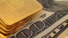 Gold and Silver Dip for Second Day .9999 Fine Gold and $100s