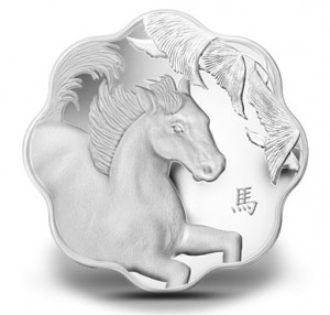 Canadian 2014 Year of the Horse Lunar Lotus 1 Oz Silver Coin