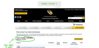 US Mint Online Enhancements, New Shopping Cart and Waiting Room New US Mint Online Order Confirmation Screen