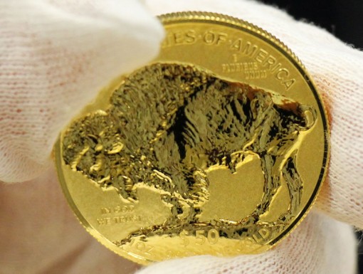 Reverse or Tails Side of 2013-W $50 Reverse Proof Gold Buffalo