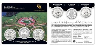 Fort McHenry Quarters Three-Coin Set Available 2013 Fort McHenry Quarters Three-Coin Set - Front Side and Back Side
