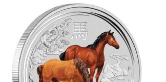 2014 Year of the Horse Coins in Colored, Gilded and Gemstone Editions 2014 Year of the Horse 1 Kilo Silver Gemstone Coin